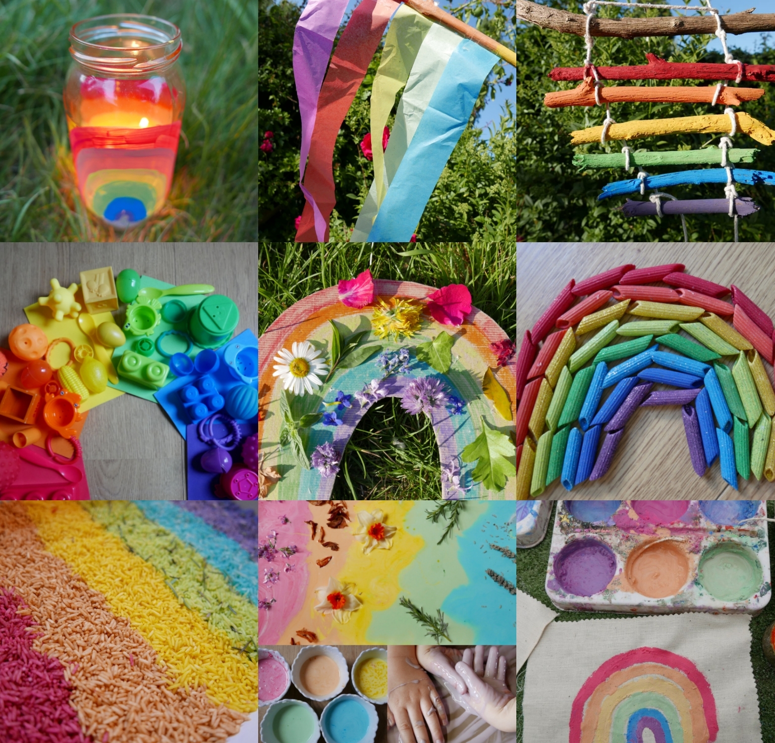 Rainbow tissue paper craft - fun and easy rainbow crafts