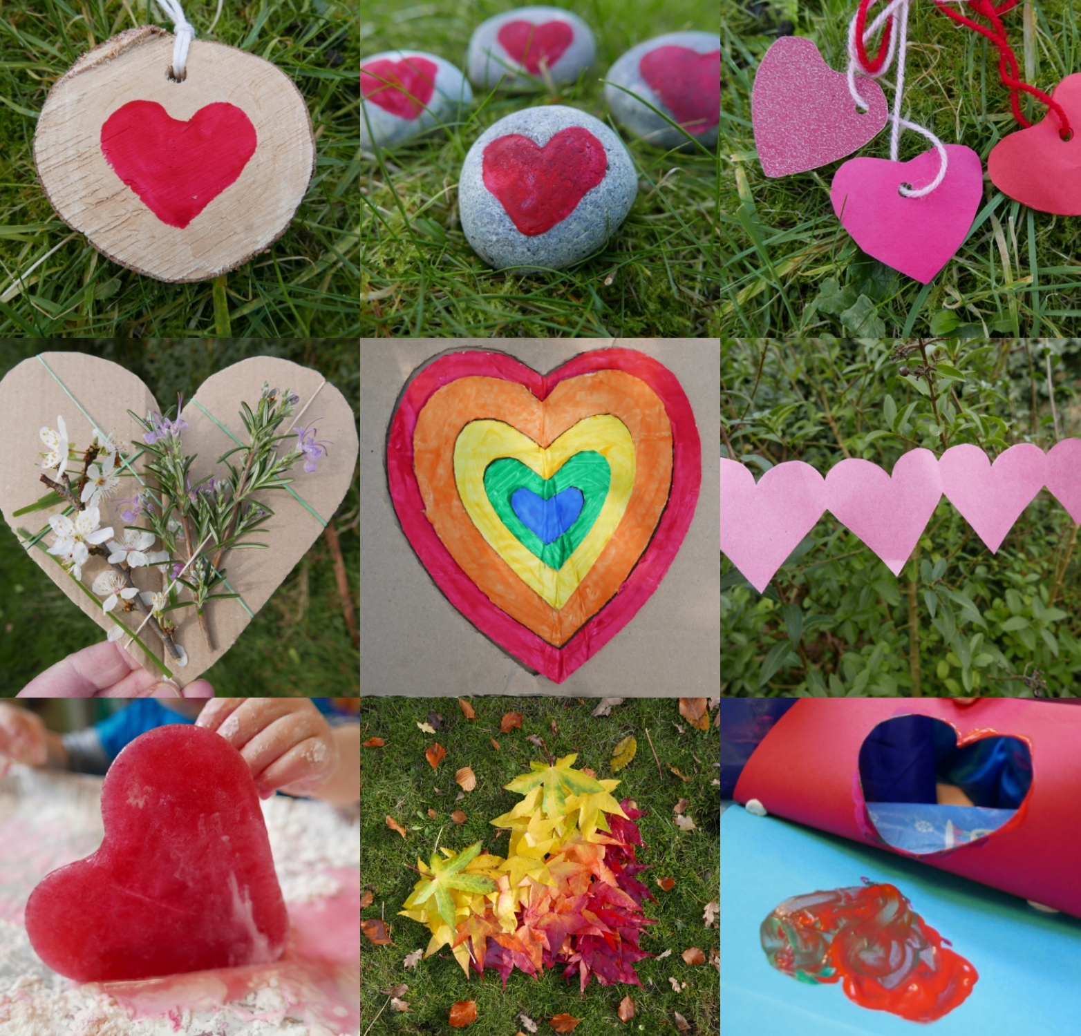 Valentine's Day Hearts with Eco-Friendly Air Dry Clay - Natural
