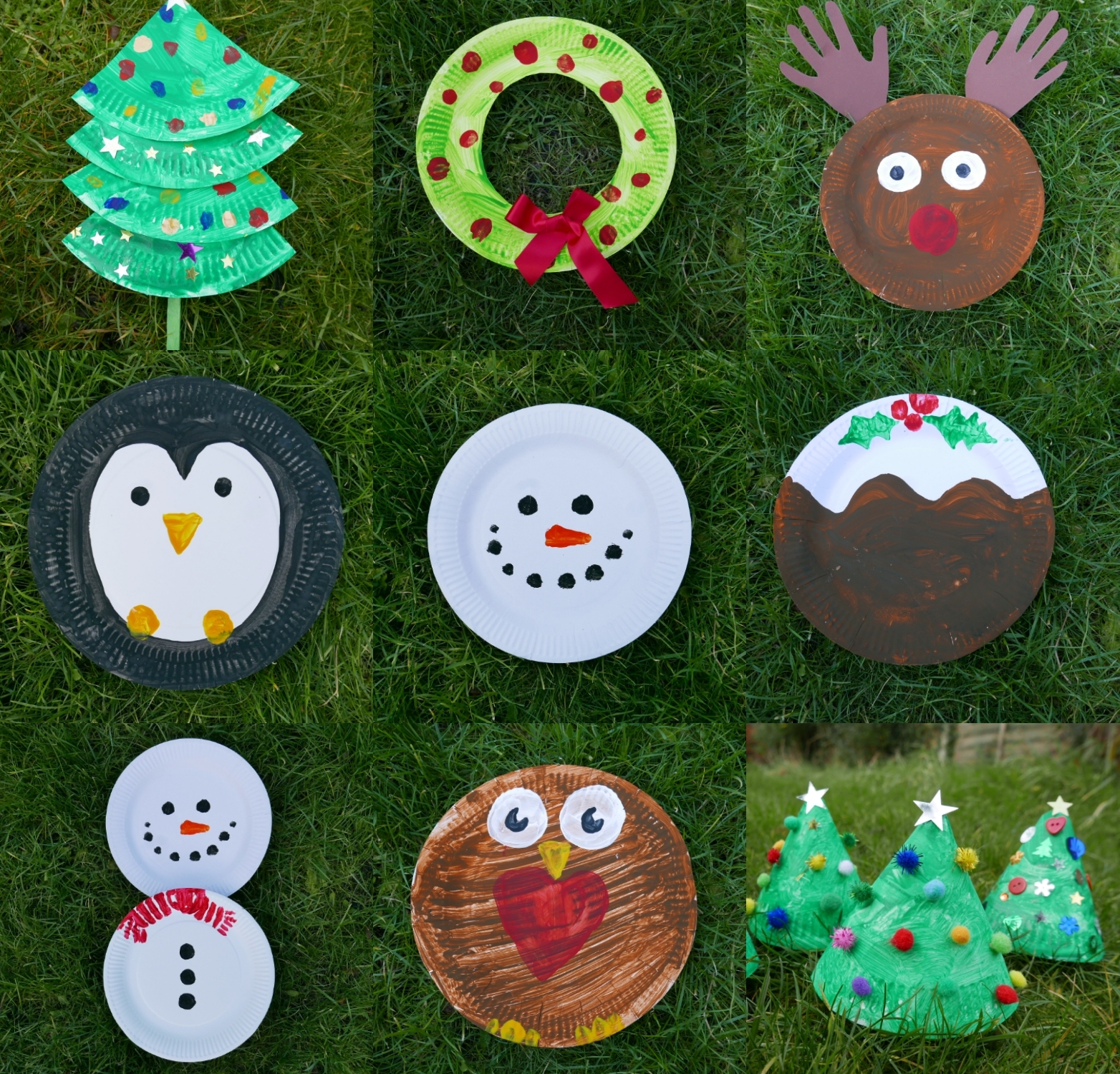 8 Christmas paper plate craft ideas – Childsplayabc ~ Nature is our  playground